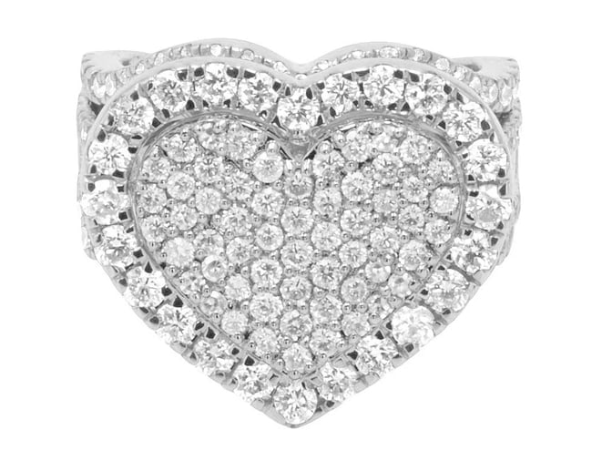 HEART HALO DIAMOND RING WIDE DESIGN 10K GOLD: Heart Halo Diamond Ring Wide Design 10K Gold Brand: None Type/Style: Ring Material: 10K Gold, Main Stone/Creation NATURAL Color: GOLD Size: 7US Accessories: None Accessories Notice: When p