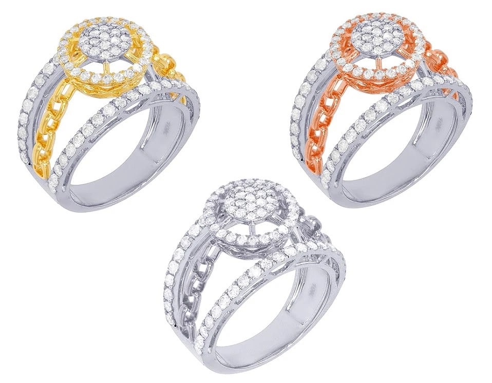 CLUSTER HALO DIAMOND ENGAGEMENT RING 10K GOLD: Cluster Halo Diamond Engagement Ring 10K Gold Brand: None Type/Style: Ring Material: 10K Gold, Main Stone/Creation Natural Color: Gold Size: 7US Accessories: None Accessories Notice: When