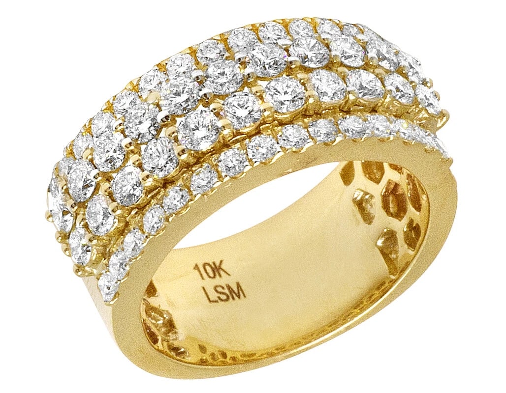 MENS YELLOW GOLD DIAMOND PRONG PINKY RING BAND: Mens Yellow Gold Diamond Prong Pinky Ring Band Brand: None Type/Style: Ring Material: 10K Yellow White Gold, Main Stone/Creation Natural Earth Mined Diamonds Color: Yellow White Gold Size: Dimension