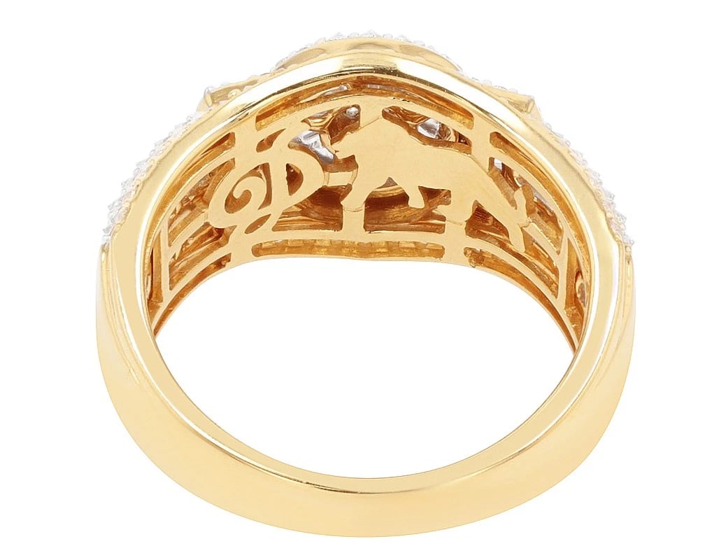 BAGUETTE ROUND DIAMOND CLUSTER RING - 5