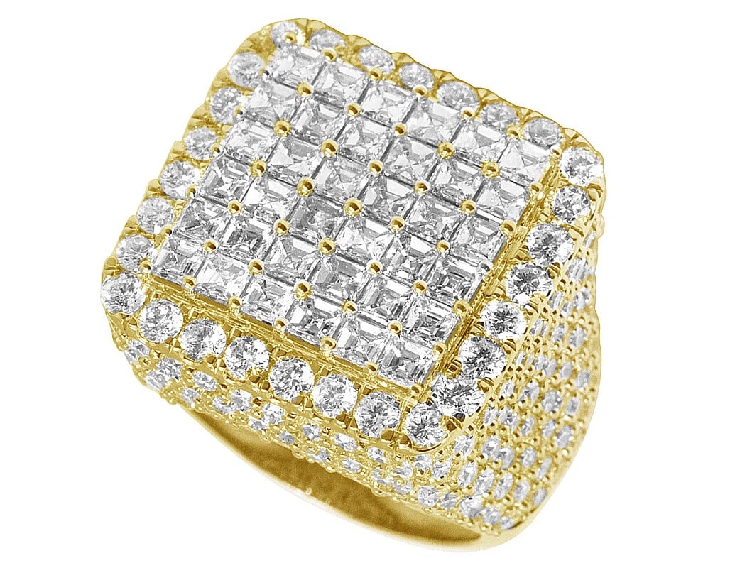 EMERALD-CUT DIAMOND SQUARE PINKY RING - 2