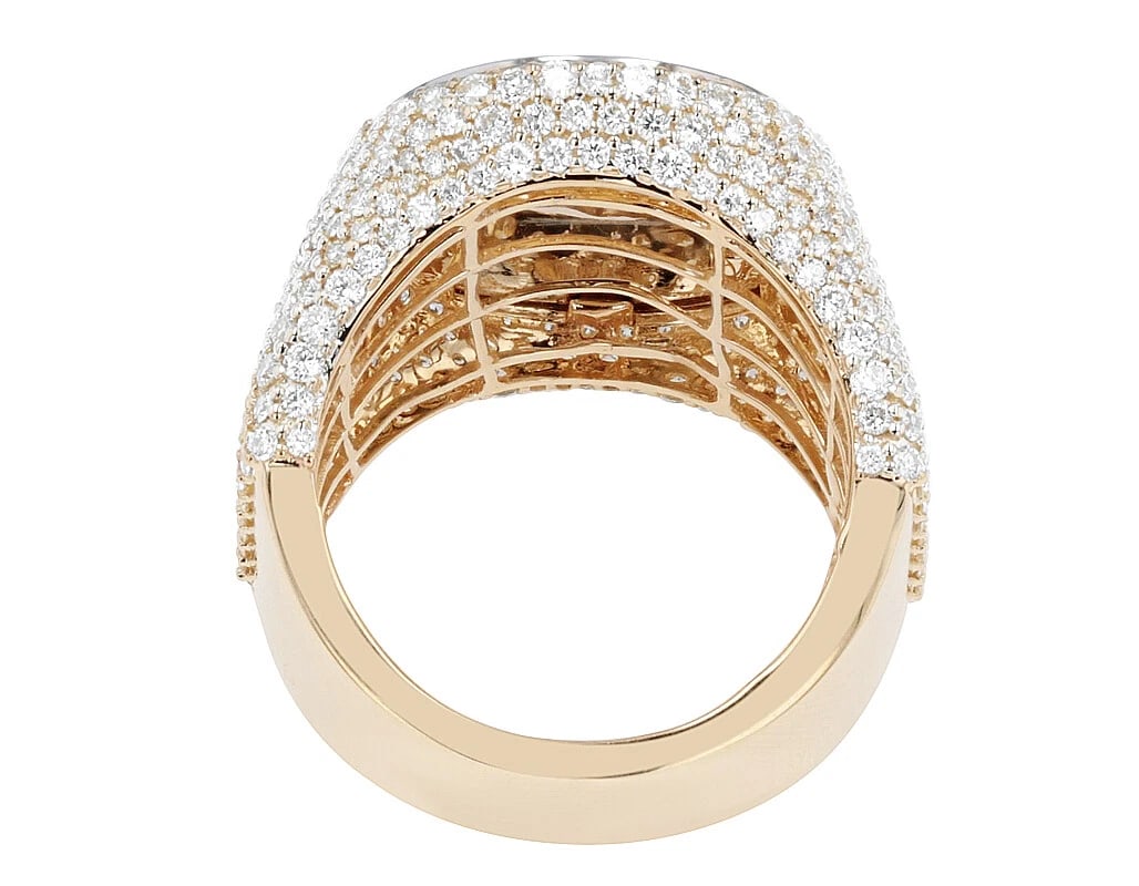 JESUS FACE DIAMOND PINKY RING - 5