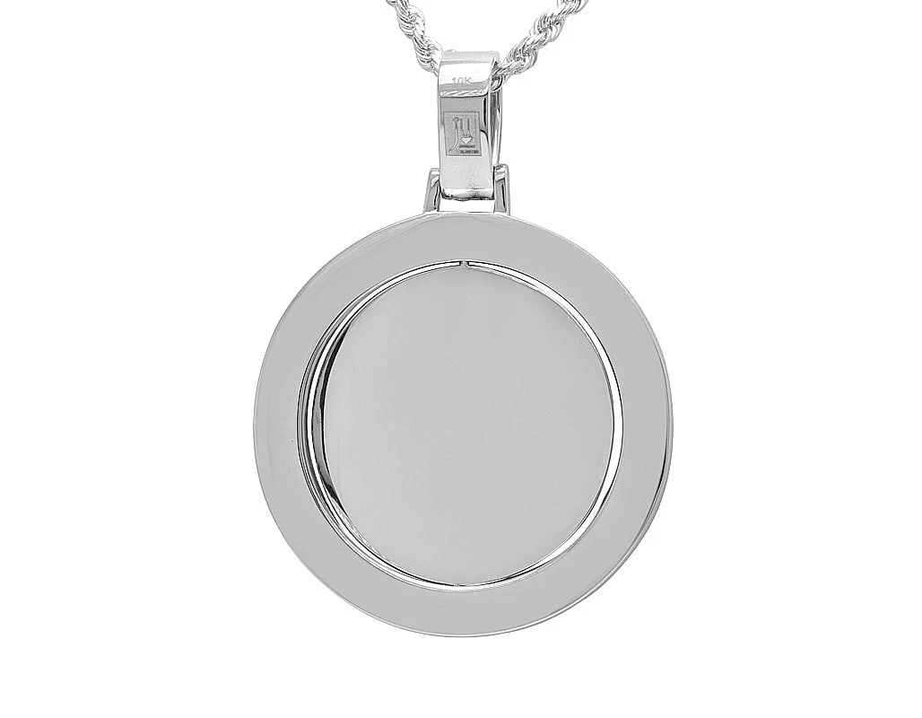 ROUND SHAPED SWIVEL MEMORY FRAME PENDANT - 3