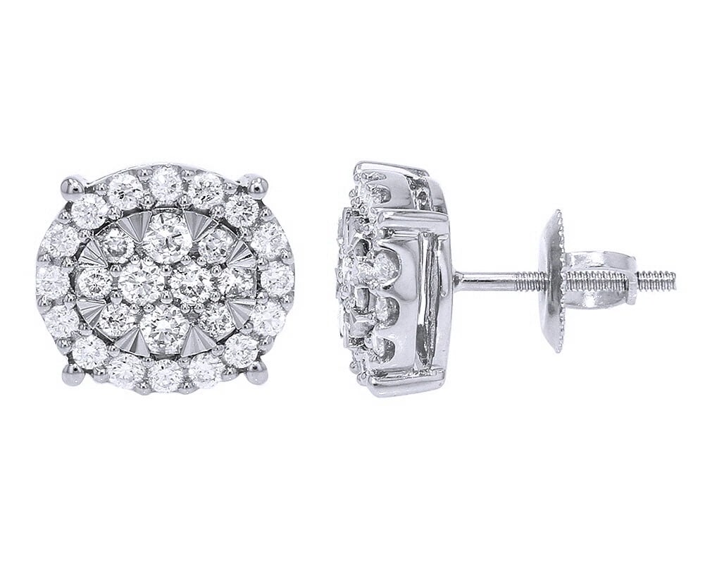 CLUSTER DIAMOND STUD EARRINGS 10K GOLD: Cluster Diamond Stud Earrings 10K Gold Brand: None Type/Style: Earring Material: 10K Gold Color: Gold Size: Dimension 8MM Accessories: None Accessories Notice: When purchasing pre-owned go