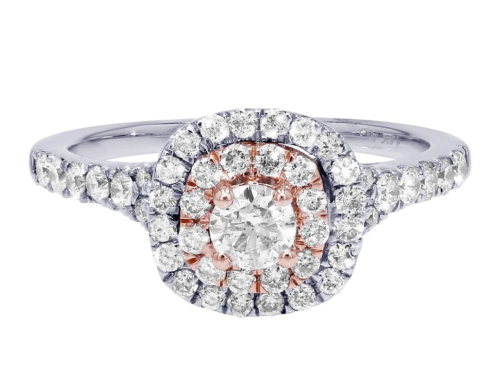 SQUIRCLE DIAMOND DOUBLE HALO RING - 2