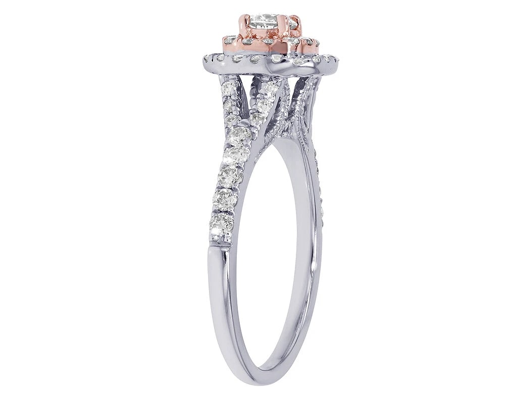 SQUIRCLE DIAMOND DOUBLE HALO RING - 3