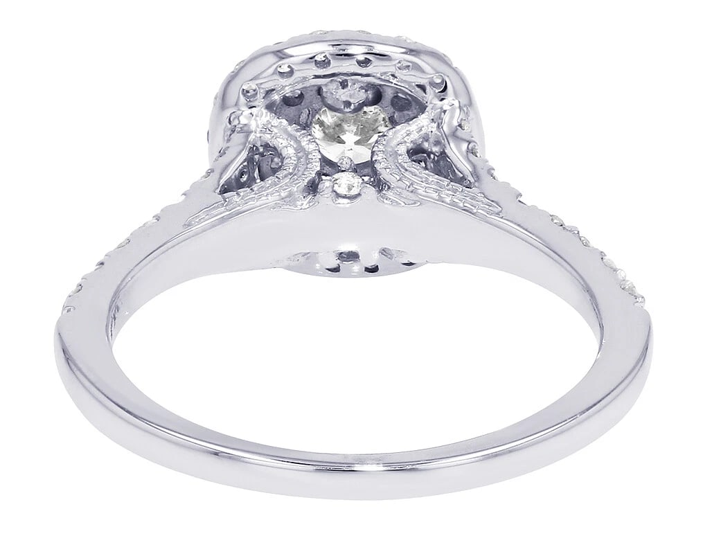 SQUIRCLE DIAMOND DOUBLE HALO RING - 4