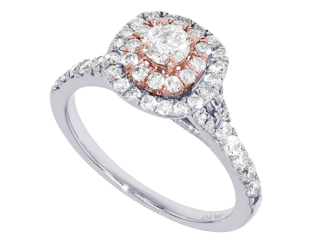 SQUIRCLE DIAMOND DOUBLE HALO RING - 5
