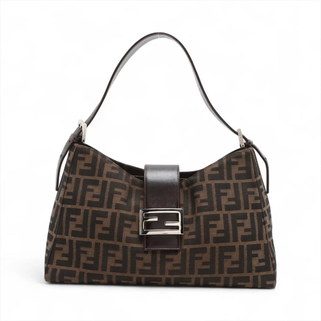 FENDI ZUCCA CANVAS & LEATHER SHOULDER BAG SUNGLASSES: Fendi ZUCCa Canvas & Leather Shoulder bag Sunglasses Brand: Fendi Type/Style: Sunglasses Material: Canvas & Leather Color: Brown Size: Height:7.5inch Length:12.4inch Depth:4.3inch Accessories: Non