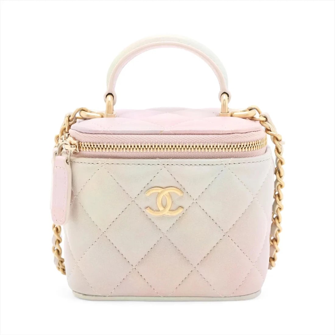 CHANEL MATELASSE LAMBSKIN 2 WAY SHOULDER BAG: Chanel Matelasse Lambskin 2 Way Shoulder Bag Brand: Chanel Type/Style: Shoulder bag Material: Lambskin Color: Multicolor Size: Height:3.5inch Length:3.9inch Depth:2.8inch Handle height:1.4inch Acc