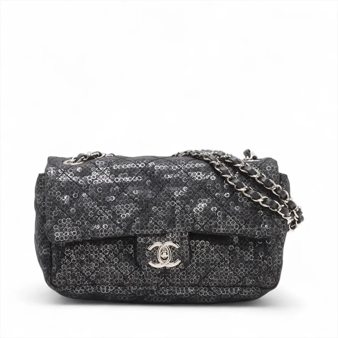 CHANEL MATELASSE MESH X SEQUINS CHAIN BAG SHOULDER BAG (1 of 6)
