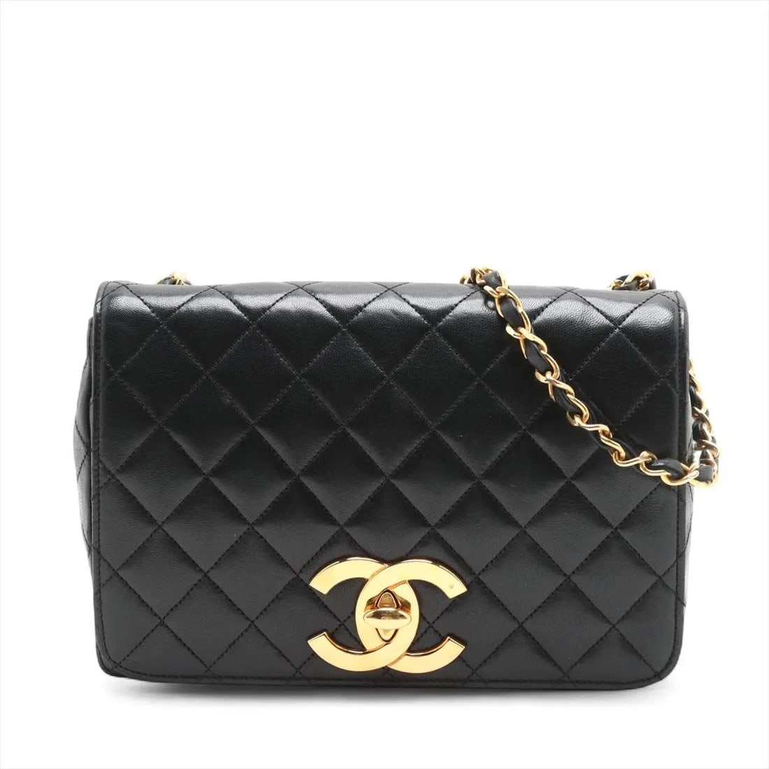 CHANEL MATELASSE LAMBSKIN SINGLE FLAP SINGLE CHAIN BAG SHOULDER BAG: Chanel Matelasse Lambskin Single Flap Single Chain Bag Shoulder bag Brand: Chanel Type/Style: Shoulder bag Material: Lambskin Color: Black Size: Height:5.7inchLength:8.7inchDepth:2.4inch Accessori