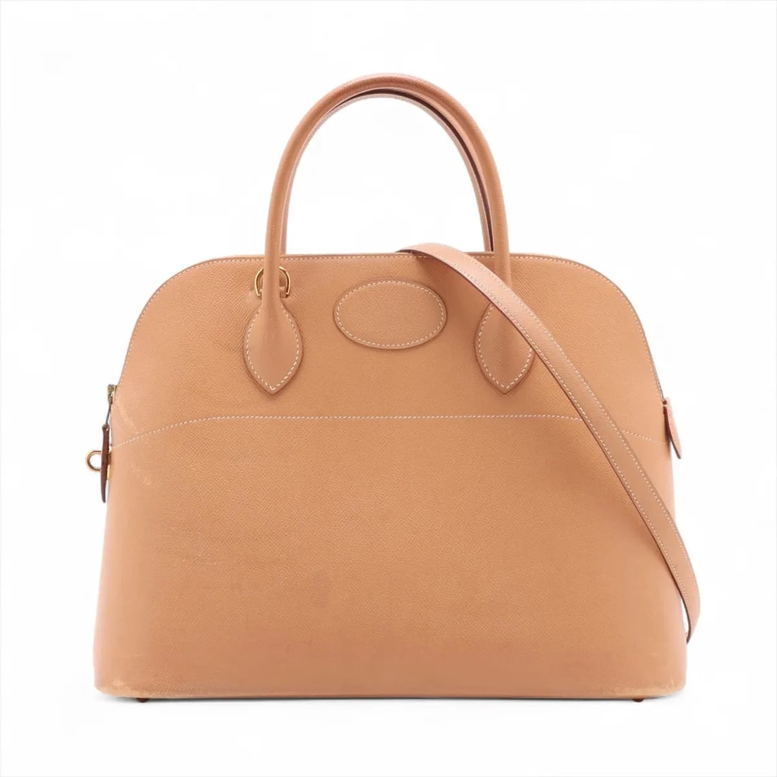 HERMES BOLIDE 35 CUSHBELL NATURAL HANDBAG: Hermes Bolide 35 Cushbell Natural Handbag Brand: Hermès Type/Style: Hand bag Material: Cushbell Color: Natural Size: Height:10.4inch Length:13.8inch Depth:5.5inch Handle height:3.9inch Accessories