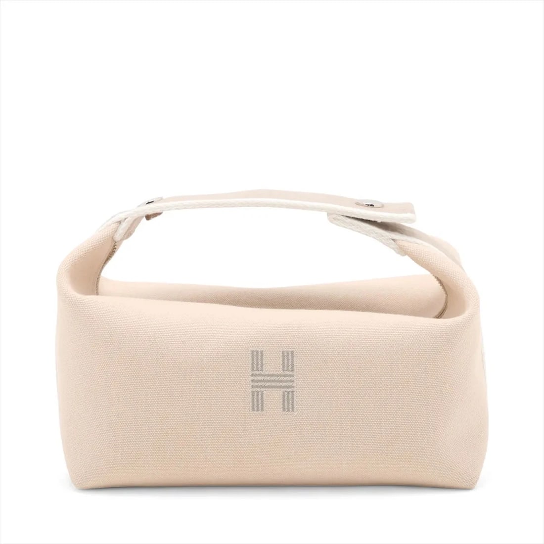 HERMES BRID A BLACK PM CANVAS BEIGE HANDBAG: Hermes Brid A Black PM canvas Beige Handbag Brand: Hermès Type/Style: Hand bag Material: Canvas Color: Beige Size: Height:5.3inch Length:7.9inch Depth:4.7inch Handle height:2.4inch Accessories: No
