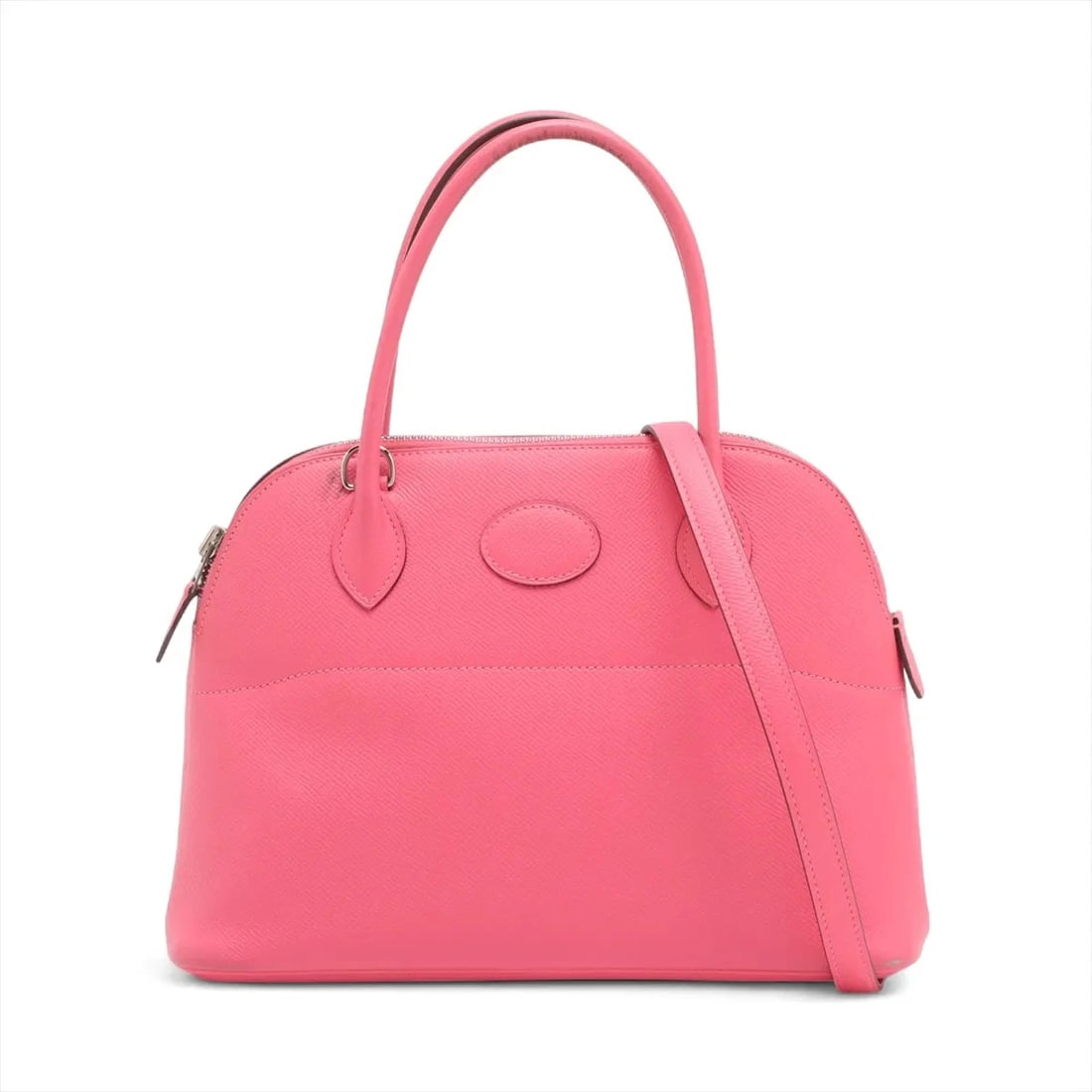 HERMES BOLIDE 27 VEAU EPSOM ROSE AZALEE HANDBAG: Hermes Bolide 27 Veau Epsom Rose Azalee Handbag Brand: Hermès Type/Style: Hand bag Material: Veau Epsom Color: Rose Azalee Size: Height:7.3inch Length:10.0inch Depth:3.5inch Handle height:4.3inch