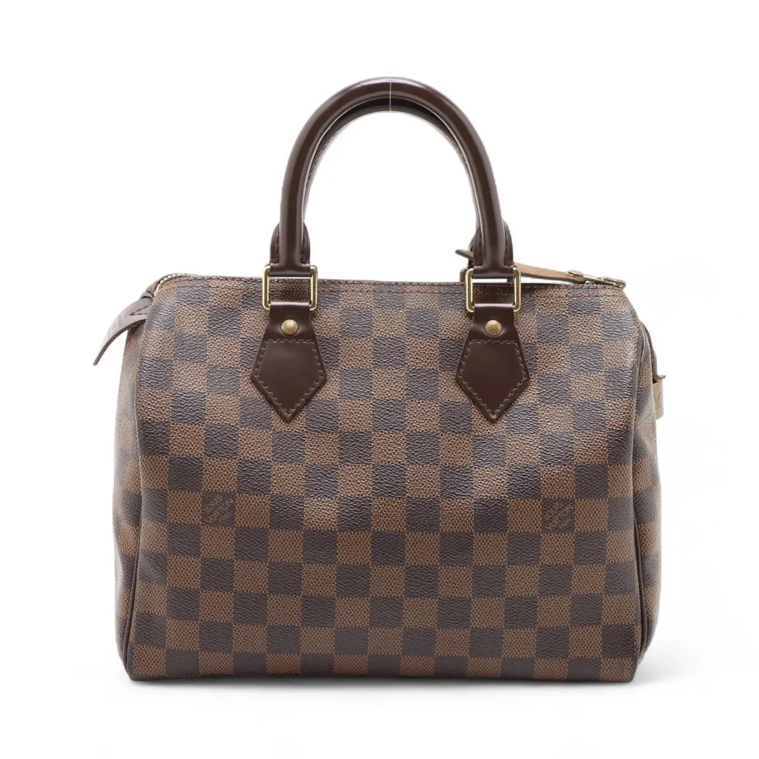 LOUIS VUITTON DAMIER SPEEDY 25 BROWN, HANDBAG: Louis Vuitton Damier Speedy 25 Brown, Handbag Brand: Louis Vuitton Type/Style: Hand bag Material: NONE Color: Brown Size: Height:7.1inch Length:10.0inch Depth:5.9inch Handle height:3.3inch Accesso