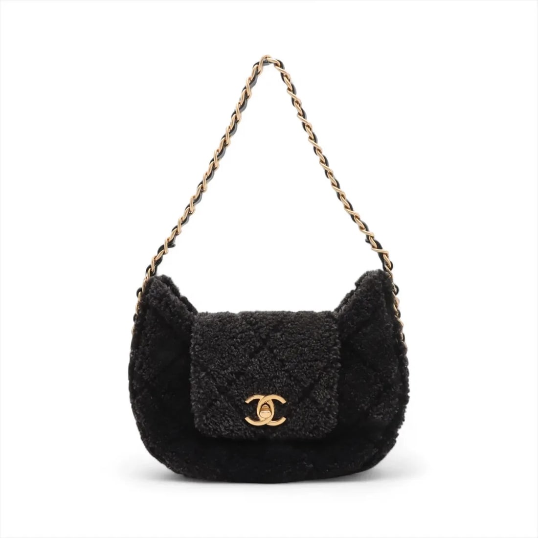 CHANEL MATELASSE BOA X LEATHER CHAIN SHOULDER BAG: Chanel Matelasse Boa x leather Chain Shoulder bag Brand: Chanel Type/Style: Shoulder bag Material: Boa x leather Color: Black Size: Height:8.3inchLength:10.8inchDepth:2.0inch Accessories: None