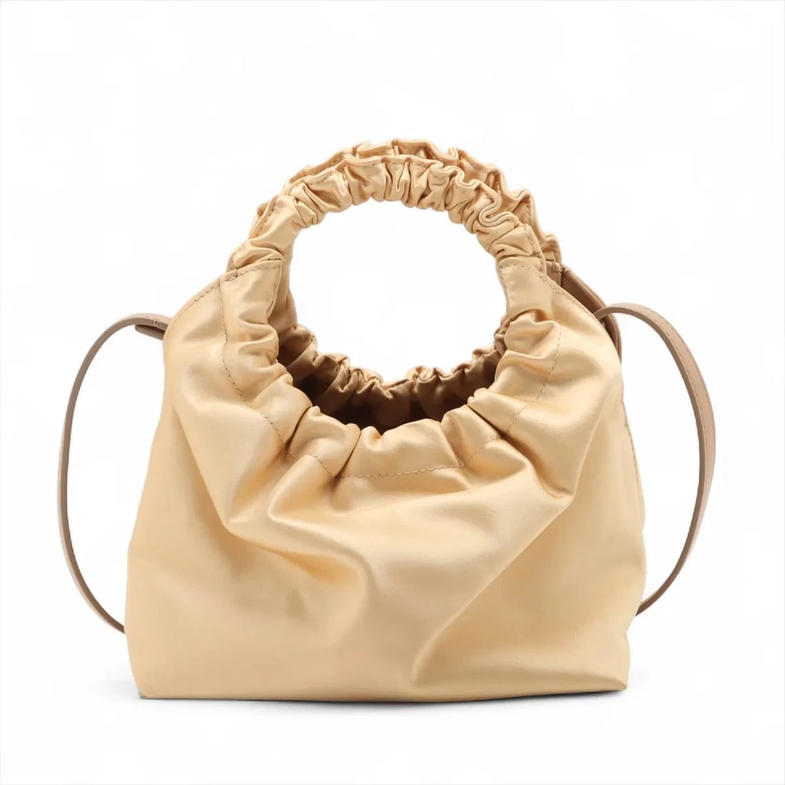 THE ROW DOUBLE CIRCLE SATIN X LEATHER 2 WAY HANDBAG HANDBAG (1 of 7)