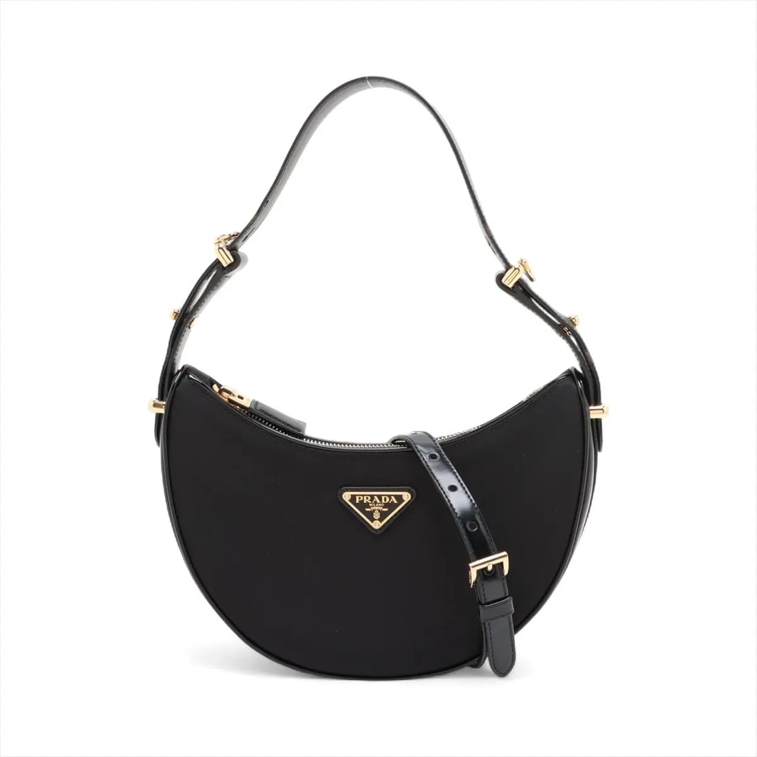 PRADA TESSUTO ARKE NYLON X LEATHER 2 WAY SHOULDER BAG SHOULDER BAG (1 of 9)