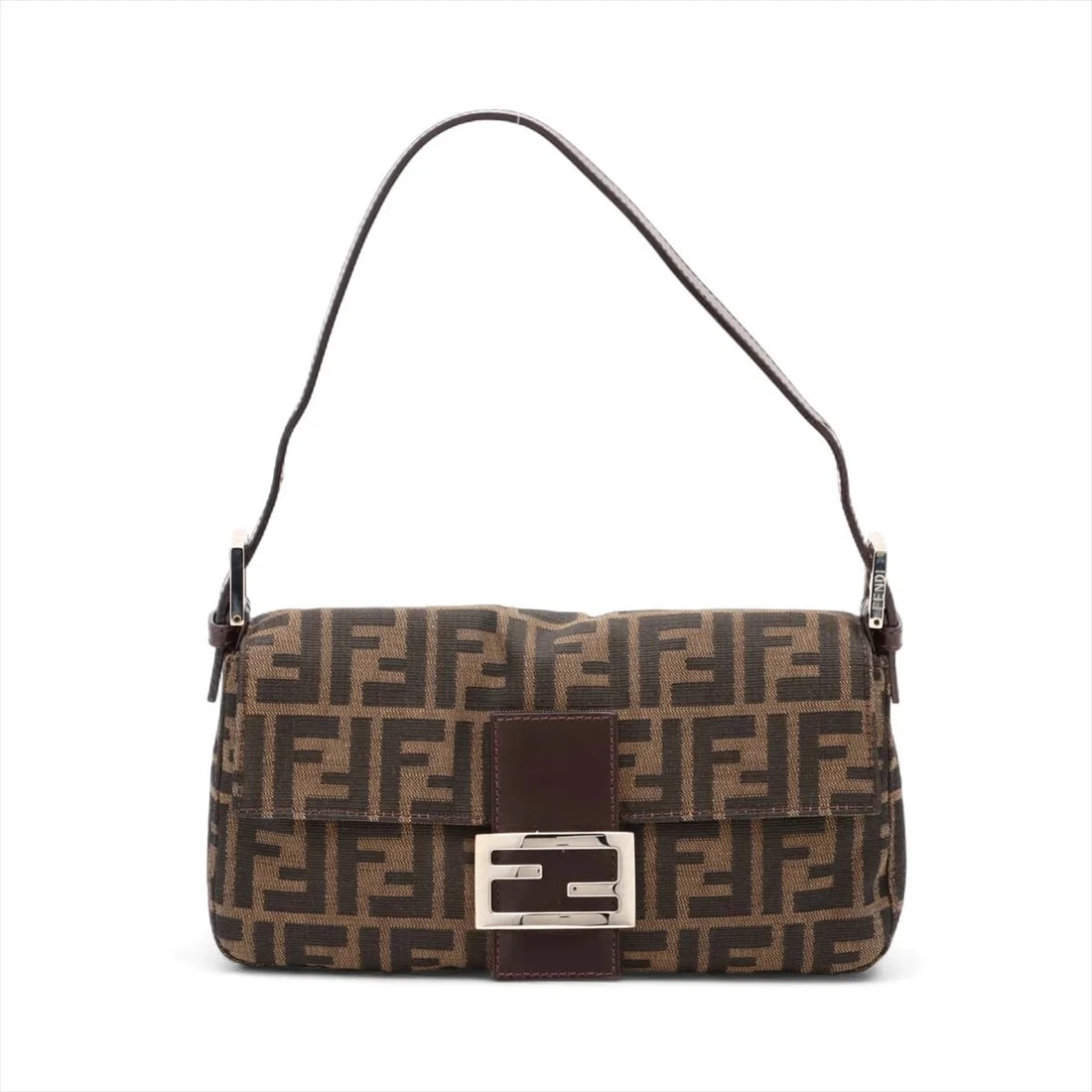 FENDI ZUCCA MAMMA BAGUETTE CANVAS X LEATHER SHOULDER BAG SUNGLASSES: Fendi ZUCCa Mamma Baguette canvas x leather Shoulder bag Sunglasses Brand: Fendi Type/Style: Sunglasses Material: Canvas & Leather Color: Brown Size: Height:4.9inch Length:10.0inch Depth:1.6inch A