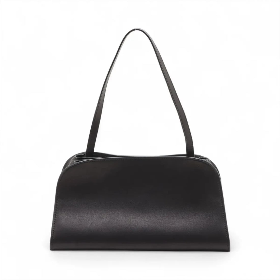 THE ROW PEGGY CLUTCH LEATHER SHOULDER BAG BLACK, SHOULDER BAG: The Row Peggy clutch Leather Shoulder bag Black, Shoulder bag Brand: The Row Type/Style: Shoulder bag Material: Leather Color: Black Size: Height:5.1inchLength:11.0inchDepth:5.1inch Accessories: N