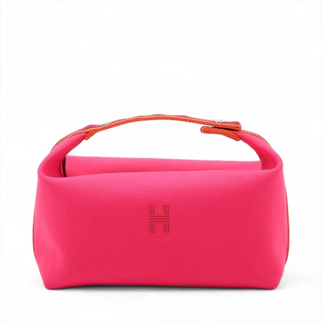 HERMES BRID A BLACK GM CANVAS PINK HANDBAG: Hermes Brid A Black GM canvas Pink Handbag Brand: Hermès Type/Style: Hand bag Material: canvas Color: Pink Size: Height:5.9inch Length:9.6inch Depth:5.7inch Handle height:2.6inch Accessories: None