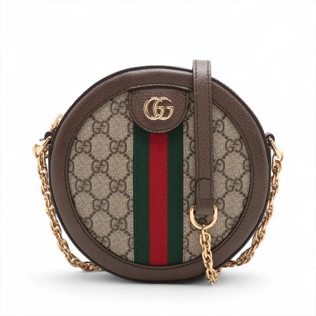 GUCCI GG SUPREME OPHIDIA PVC & LEATHER SHOULDER BAG SHOULDER BAG: Gucci GG Supreme Ophidia PVC & leather Shoulder bag Shoulder bag Brand: Gucci Type/Style: Shoulder bag Material: PVC & leather Color: Brown Size: Height:7.3inchLength:7.3inchDepth:1.8inch Accessor