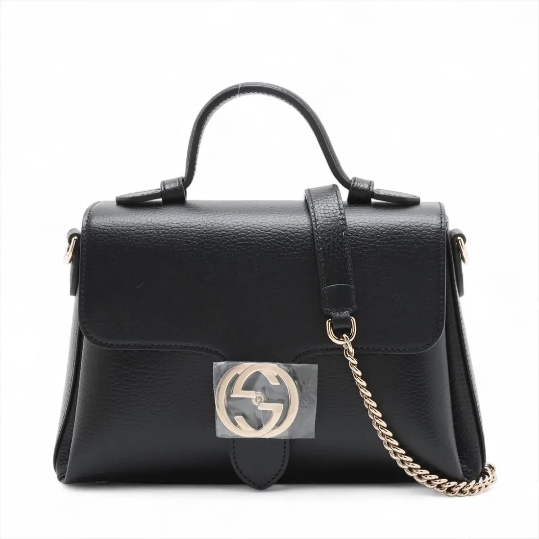 GUCCI INTERLOCKING G LEATHER 2 WAY HANDBAG (1 of 7)