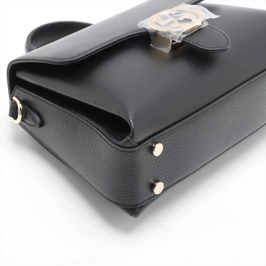 GUCCI INTERLOCKING G LEATHER 2 WAY HANDBAG - 4