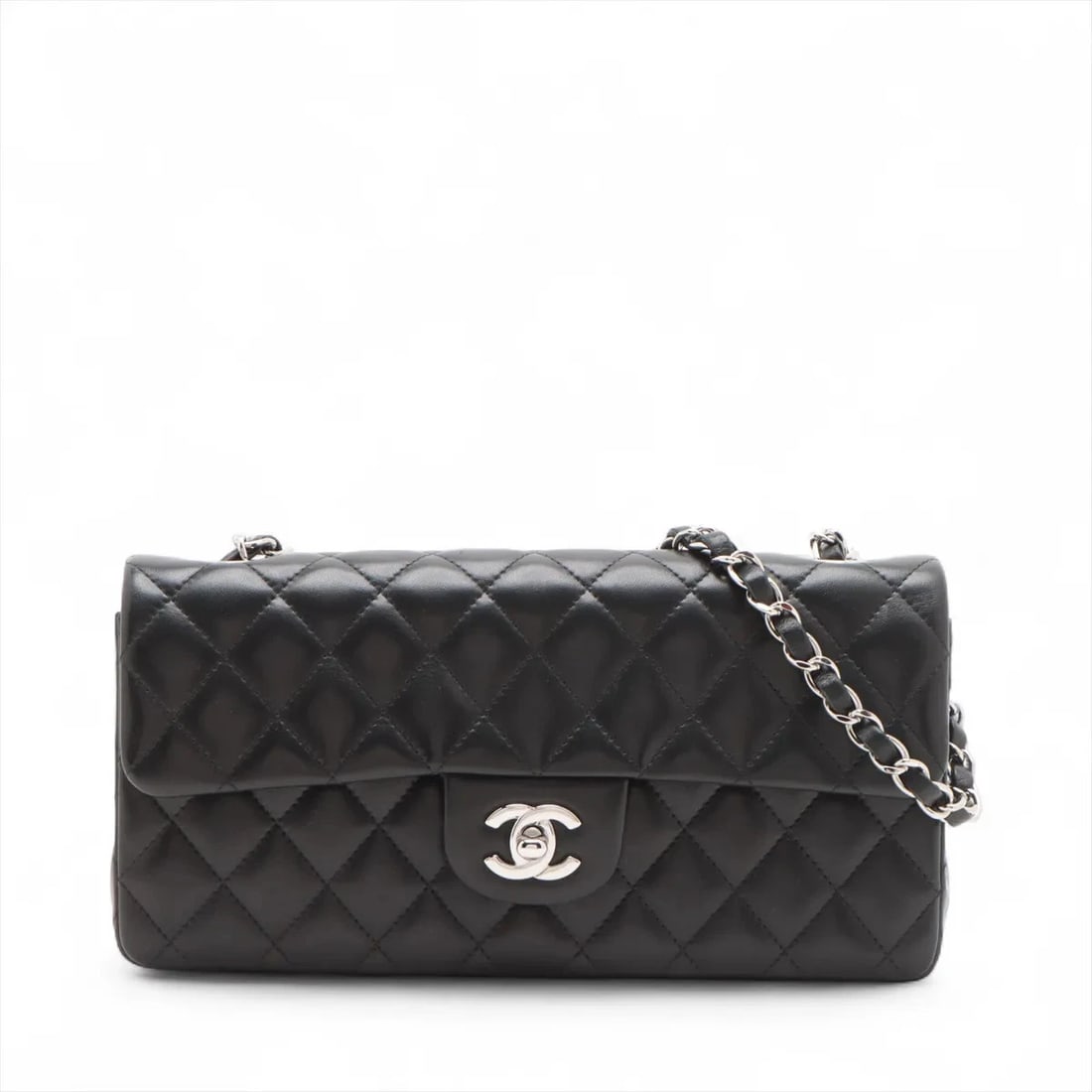CHANEL MATELASSE LAMBSKIN SINGLE FLAP SINGLE CHAIN BAG SHOULDER BAG: Chanel Matelasse Lambskin Single Flap Single Chain Bag Shoulder bag Brand: Chanel Type/Style: Shoulder bag Material: Lambskin Color: Black Size: Height:5.1inchLength:9.8inchDepth:1.8inch Accessori