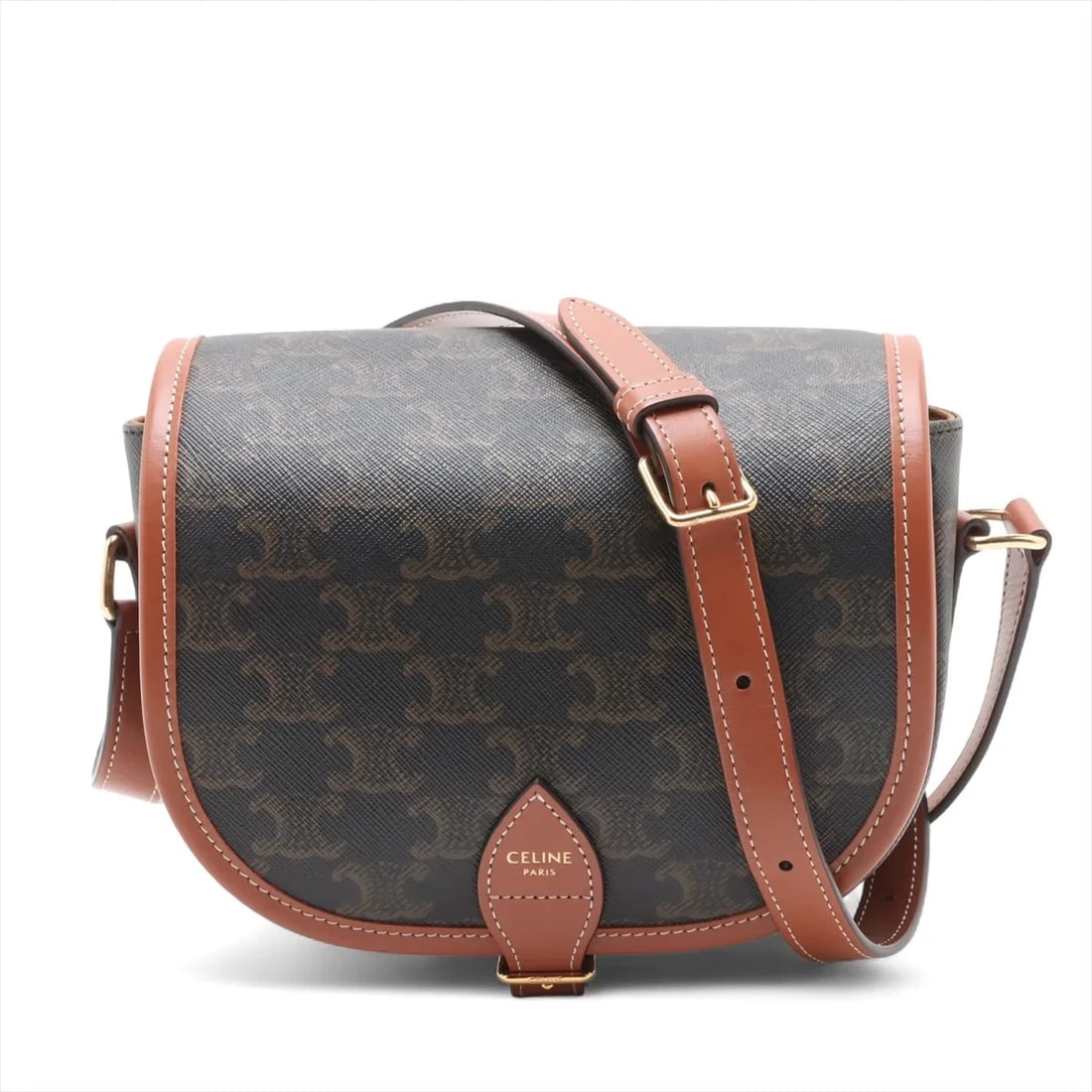 CELINE TRIOMPHE MEDIUM FOLCO PVC & LEATHER SHOULDER BAG SHOULDER BAG (1 of 7)
