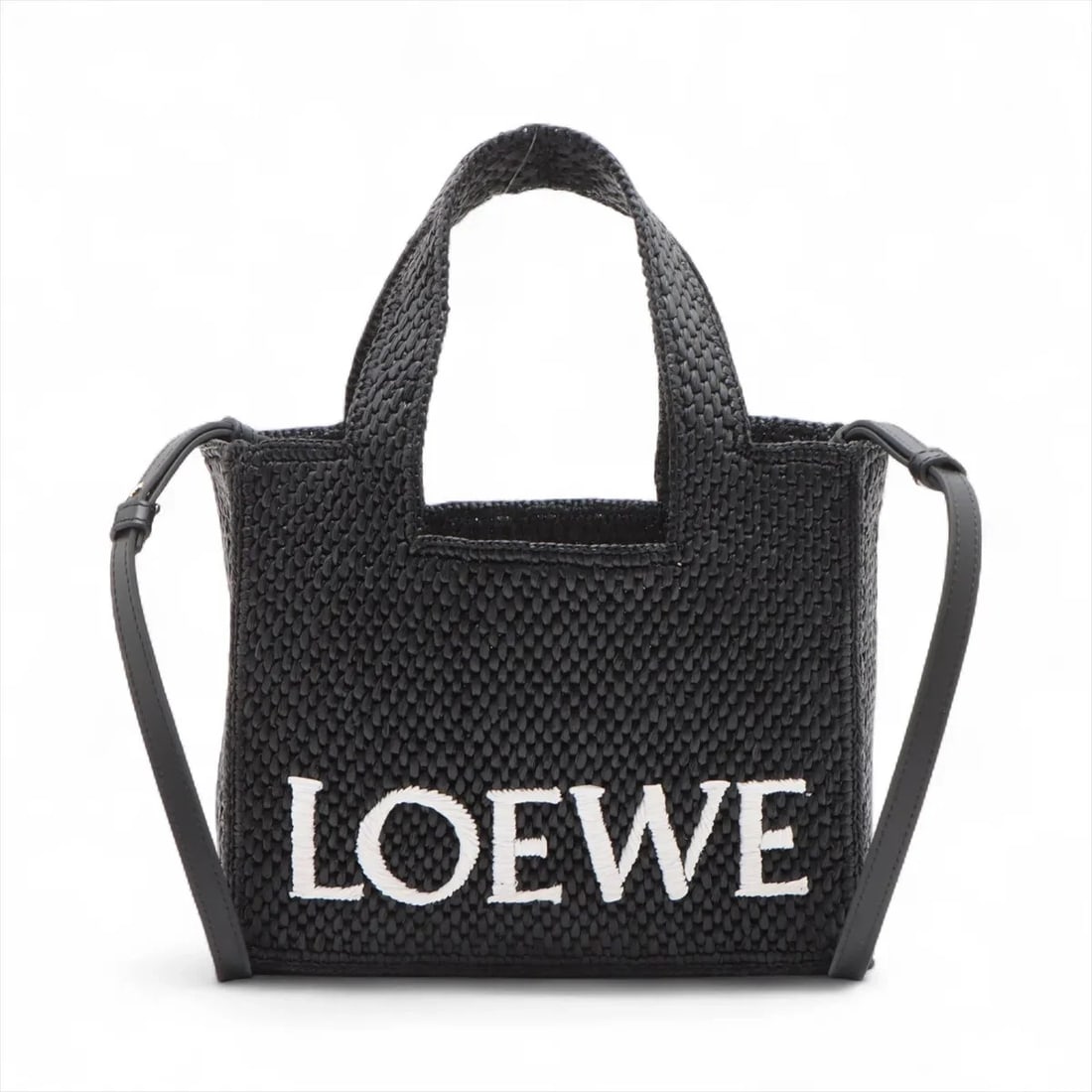 LOEWE FONT TOTE MINI RAFFIA 2 WAY HANDBAG HANDBAG (1 of 9)
