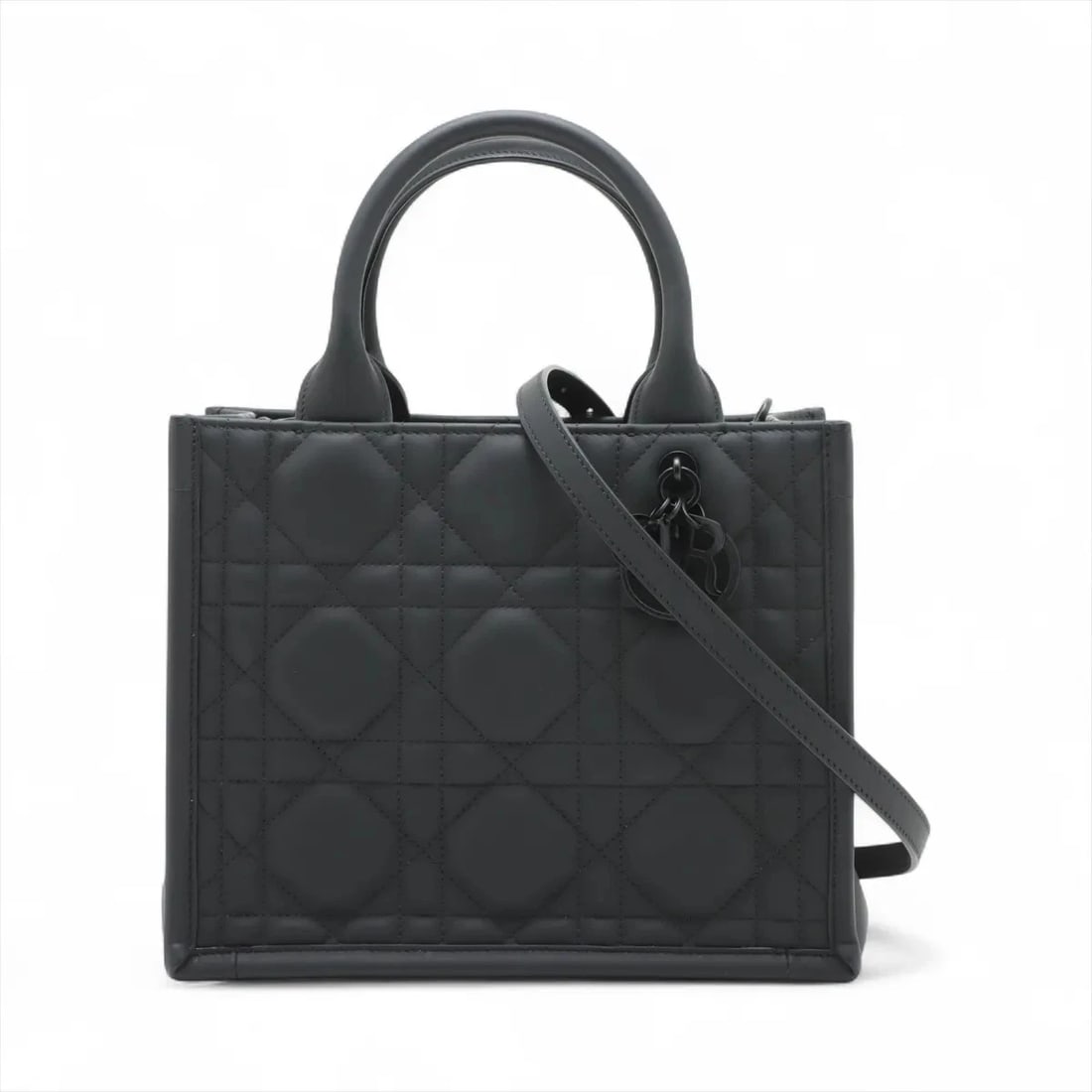 CHRISTIAN DIOR MACROCANAGE 2 WAY HANDBAG HANDBAG: Christian Dior Macrocanage 2 Way Handbag Handbag Brand: Christian Dior Type/Style: Hand bag Material: Leather Color: Black Size: Height:8.5inch Length:10.4inch Depth:5.5inch Handle height:4.5inch