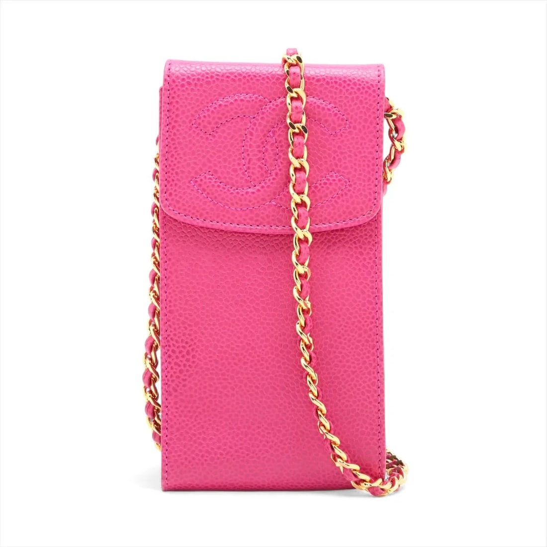 CHANEL COCO MARK CAVIAR SKIN CHAIN SHOULDER BAG: Chanel Coco Mark Caviar Skin Chain Shoulder bag Brand: Chanel Type/Style: Shoulder bag Material: Caviar Skin Color: Pink Size: Height:6.3inchLength:3.3inchDepth:1.0inch Accessories: None A