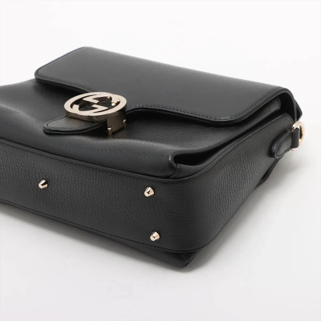GUCCI INTERLOCKING G LEATHER 2 WAY HANDBAG - 3