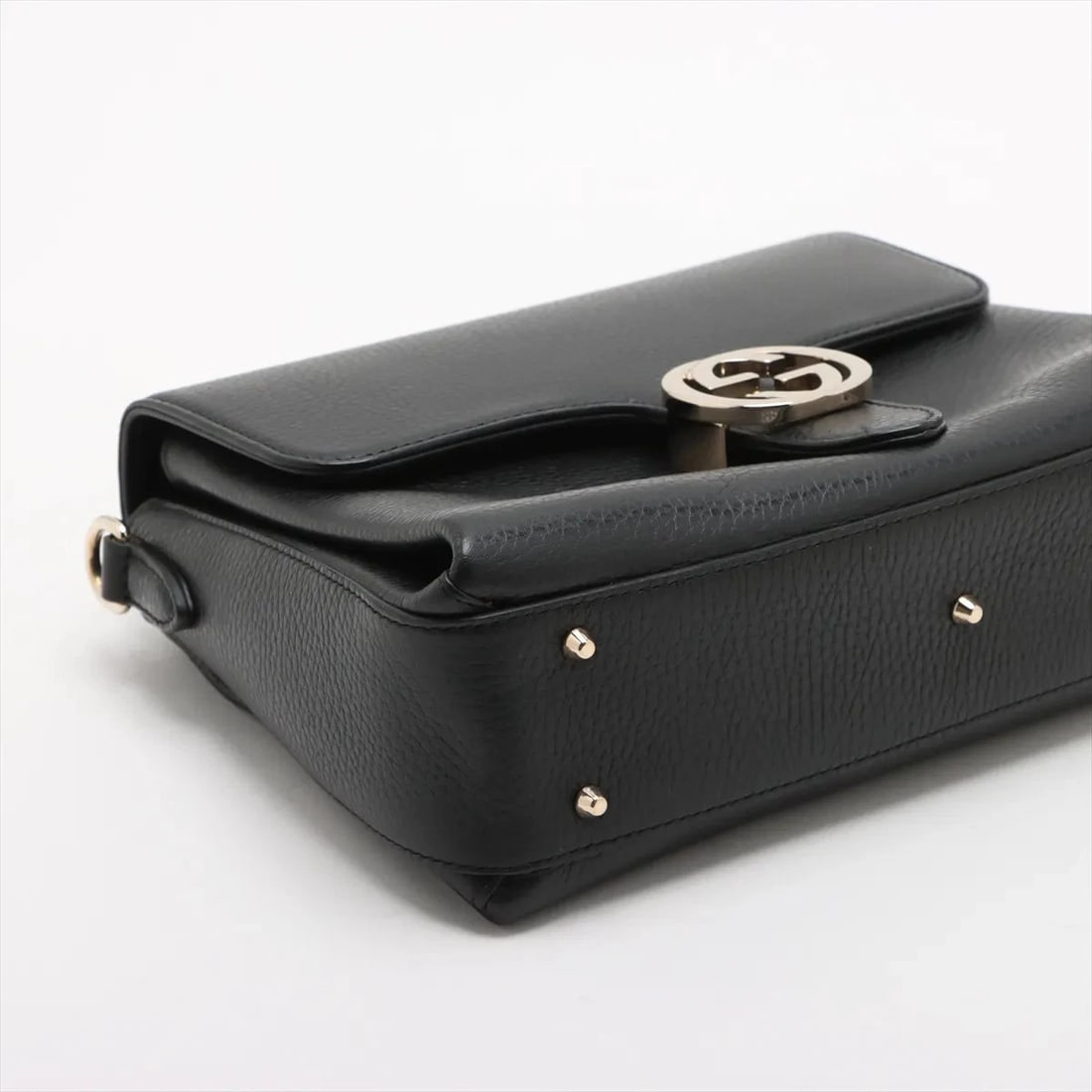 GUCCI INTERLOCKING G LEATHER 2 WAY HANDBAG - 4