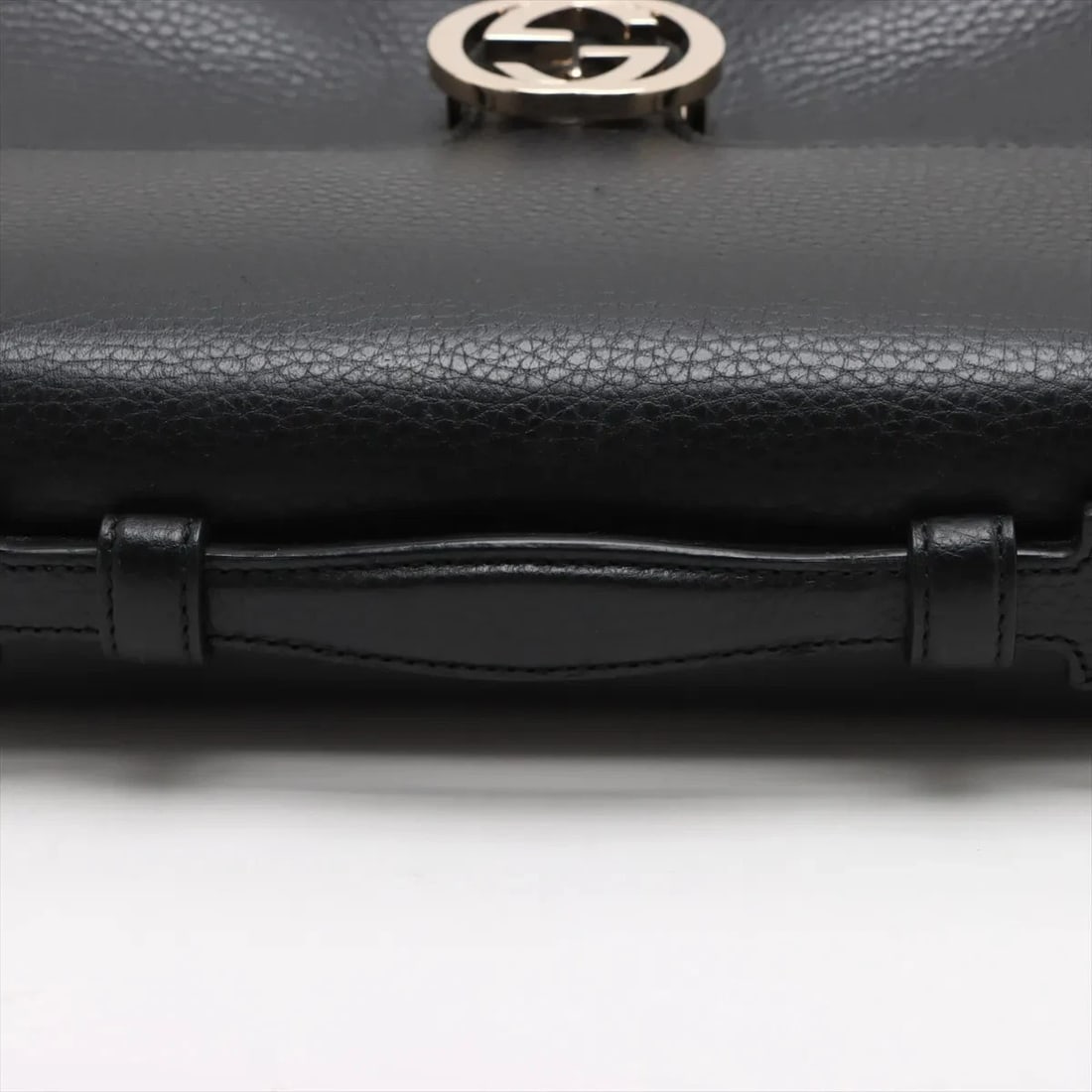 GUCCI INTERLOCKING G LEATHER 2 WAY HANDBAG - 5