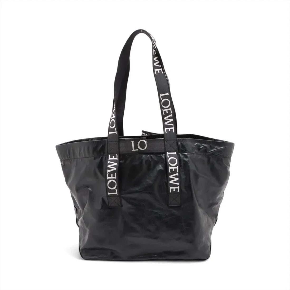 LOEWE FOLD SHOPPER LEATHER TOTE BAG TOTE BAG: Loewe fold shopper Leather Tote bag Tote bag Brand: Loewe Type/Style: Tote bag Material: Leather Color: Black Size: Height:12.6inchLength:13.0inchDepth:8.9inch Accessories: None Accessorie