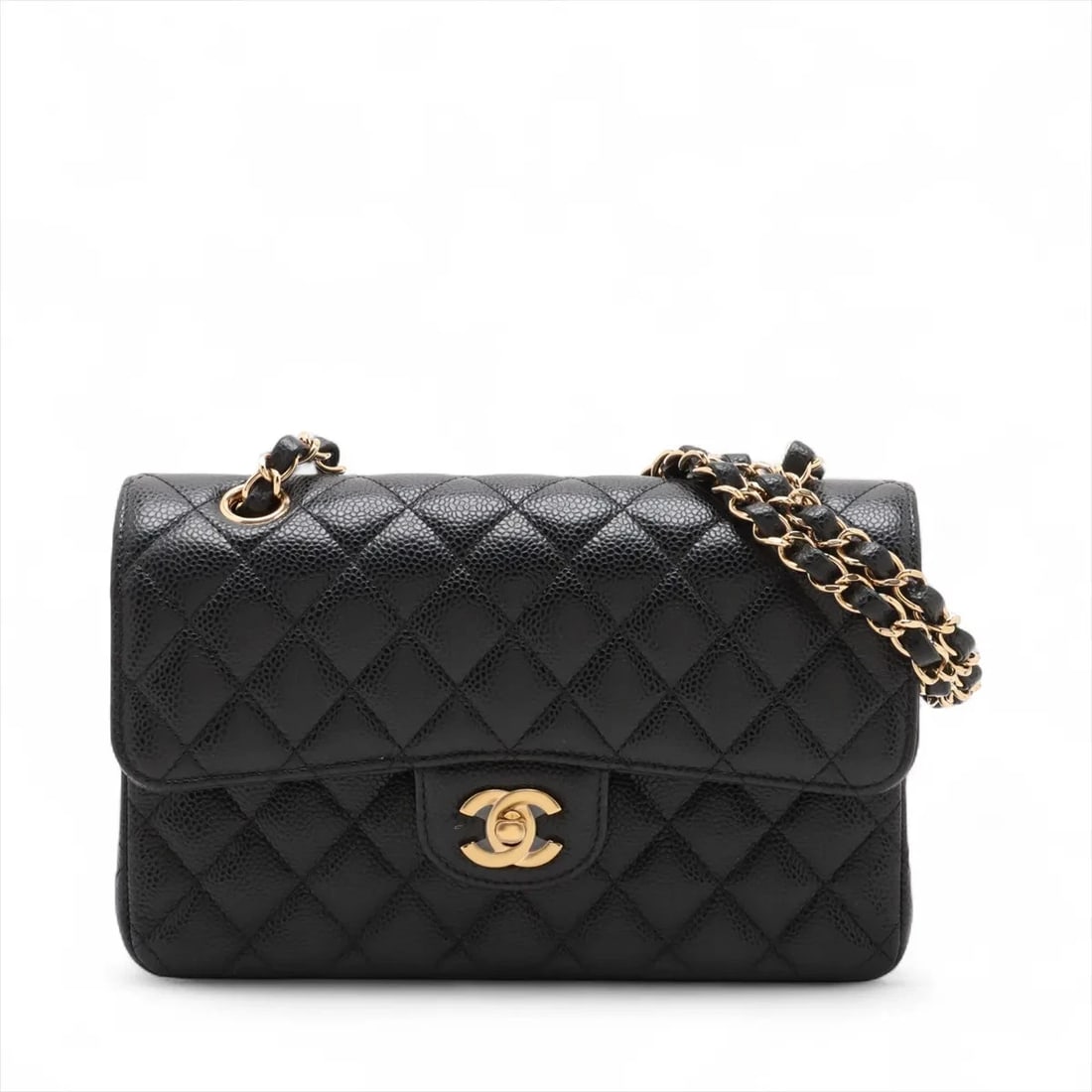 CHANEL MATELASSE 23 GRAINED CALFSKIN CHAIN BAG SHOULDER BAG: Chanel Matelasse 23 Grained Calfskin Chain Bag Shoulder bag Brand: Chanel Type/Style: Shoulder bag Material: Caviar Skin Color: Black Size: Height:5.7inchLength:9.1inchDepth:2.4inch Accessories: N