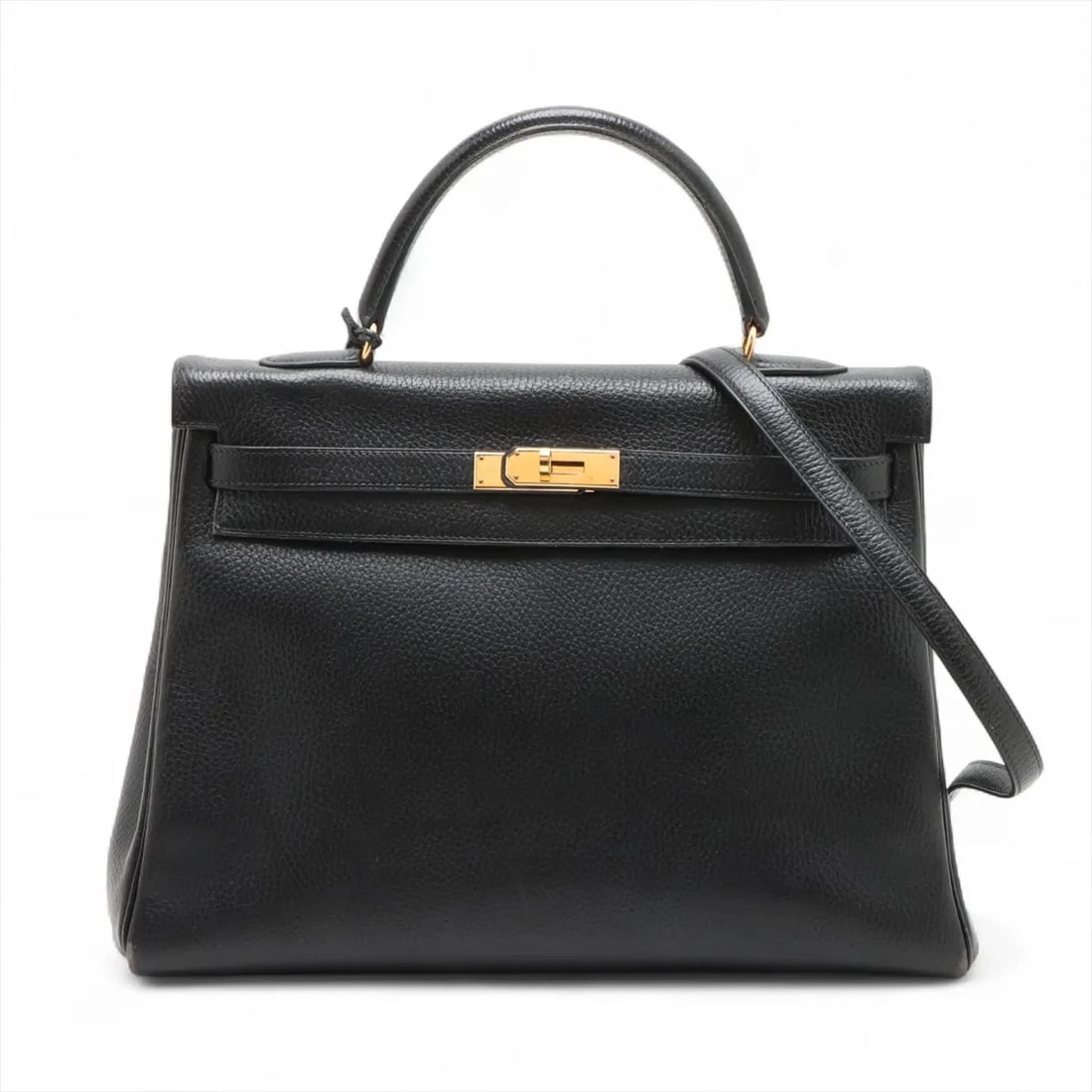 HERMES KELLY 35 LE TOURNAY ARDENNES BLACK HANDBAG: Hermes Kelly 35 Le Tournay Ardennes Black Handbag Brand: Hermès Type/Style: Hand bag Material: Ardennes Color: Black Size: Height:9.8inch Length:13.8inch Depth:4.9inch Handle height:3.7inch Access