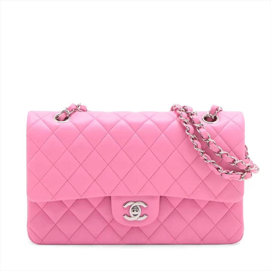 CHANEL MATELASSE 25 LAMBSKIN DOUBLE FLAP DOUBLE CHAIN BAG SHOULDER BAG (1 of 6)