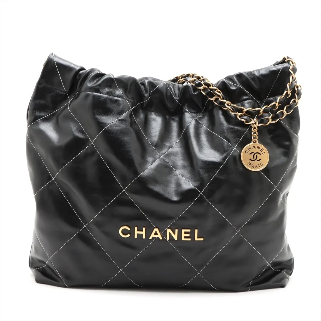 CHANEL 22 SHINY CALFSKIN CHAIN SHOULDER BAG (1 of 5)