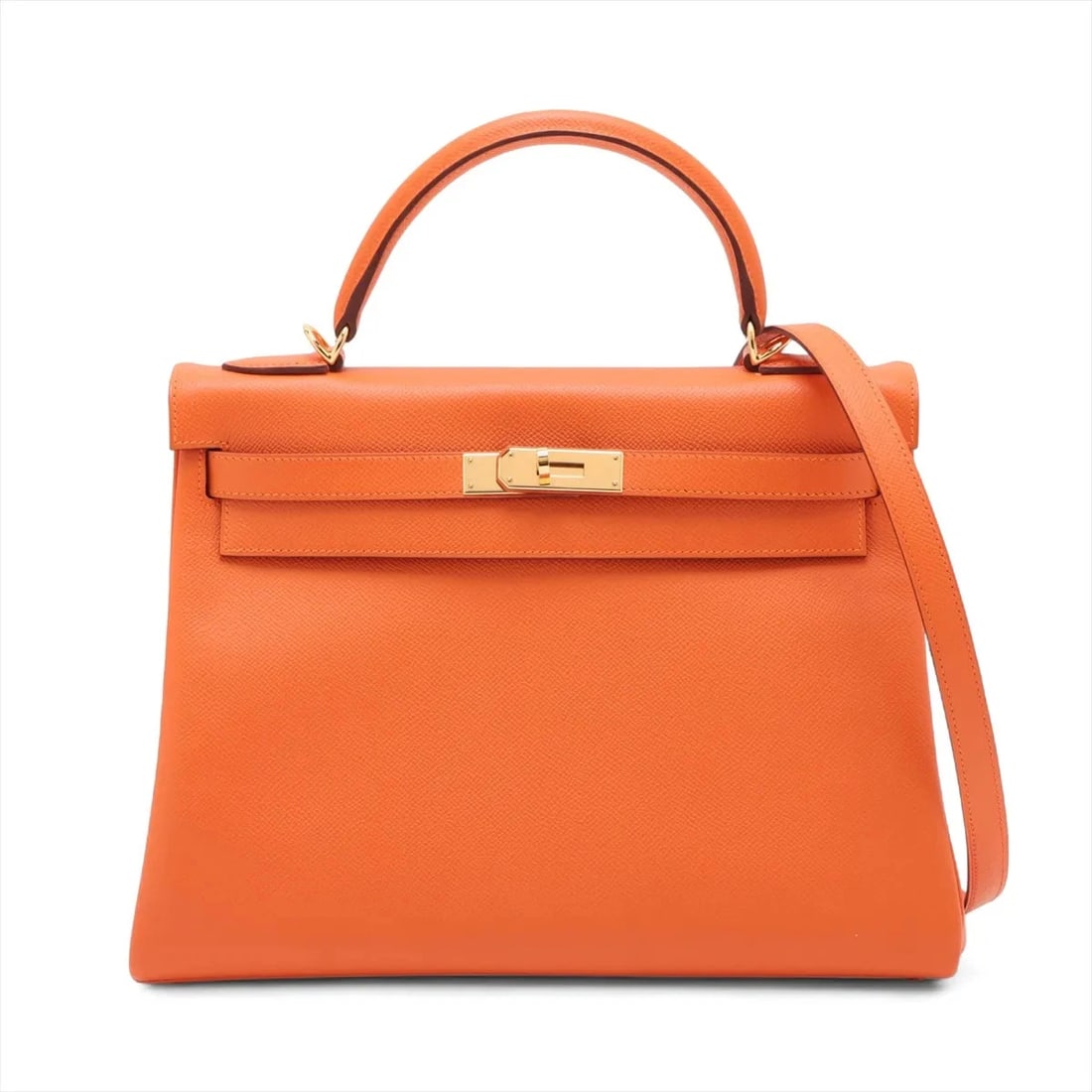 HERMES KELLY 32 LE TOURNAY VEAU EPSOM ORANGE HANDBAG: Hermes Kelly 32 Le Tournay Veau Epsom Orange Handbag Brand: Hermès Type/Style: Hand bag Material: Veau Epsom Color: Orange Size: Height:8.7inch Length:12.4inch Depth:4.5inch Handle height:3.5inch