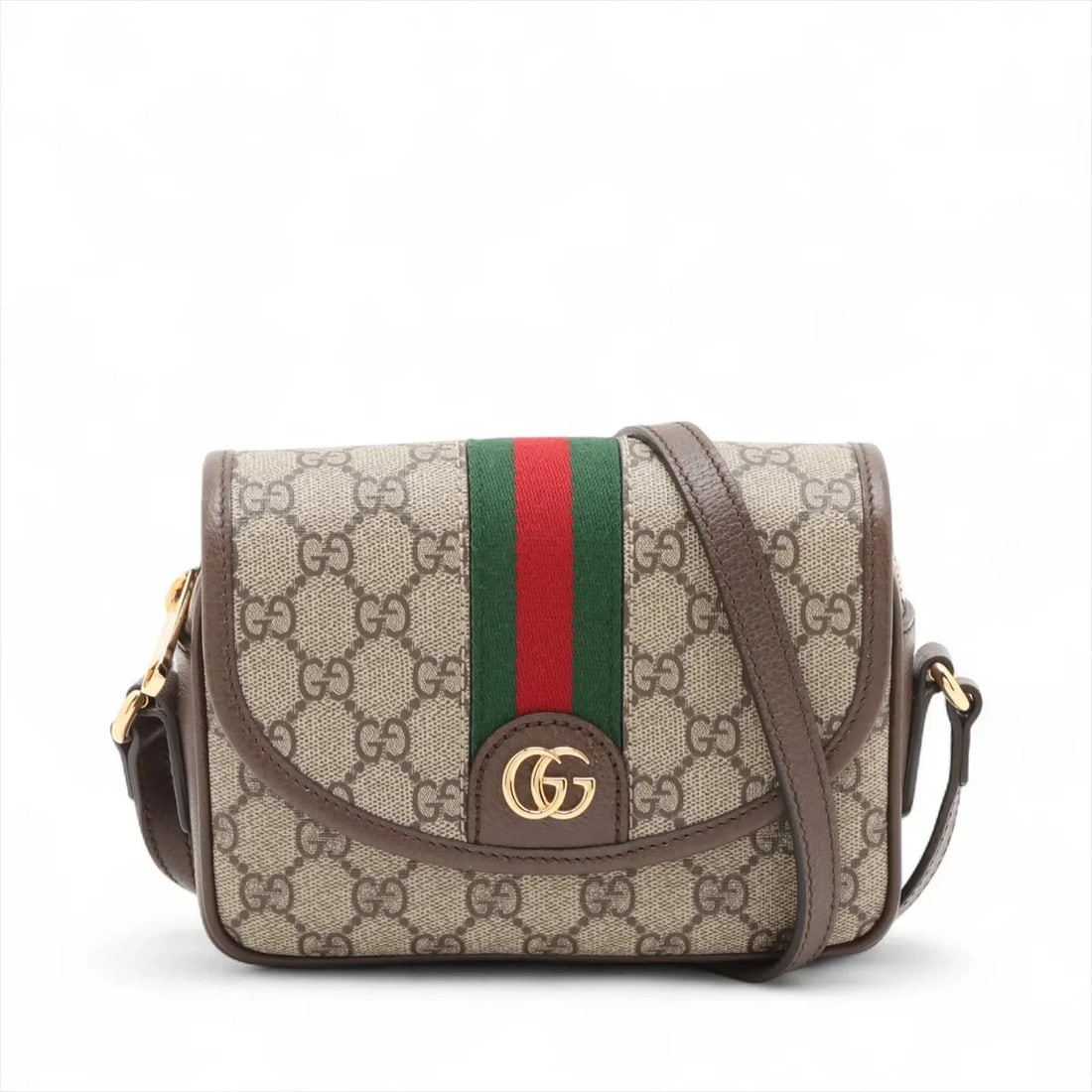 GUCCI GG SUPREME OPHIDIA PVCX LEATHER SHOULDER BAG SHOULDER BAG: Gucci GG Supreme Ophidia PVCx leather Shoulder bag Shoulder bag Brand: Gucci Type/Style: Shoulder bag Material: PVC & leather Color: Beige×Brown Size: Height:5.3inchLength:7.5inchDepth:2.2inch Acc
