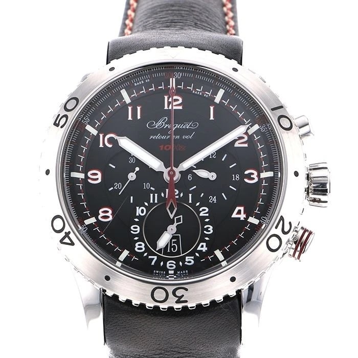 BREGUET TYPE XXII TYPE XXII BLACK DIAL WATCH: Breguet Type XXII Type XXII black Dial Watch Brand: Breguet Type: Wristwatch Material: stainless leather leather Color: Dial color black Size: Bracelet size: 20.0cm Case size: 44.0mm Accessories: