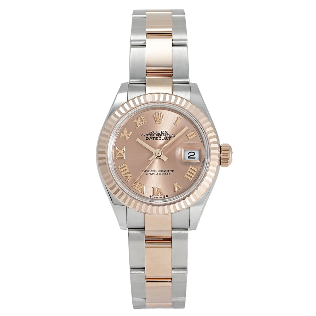 ROLEX DATEJUST ROSE/ROME DIAL WATCH: Rolex Datejust Rose/Rome Dial Watch Brand: Rolex Type: Wristwatch Material: stainless Everose gold stainless Everose gold Color: Dial color gray Size: Bracelet size: 16.5cm Case size: 28.0mm Acces
