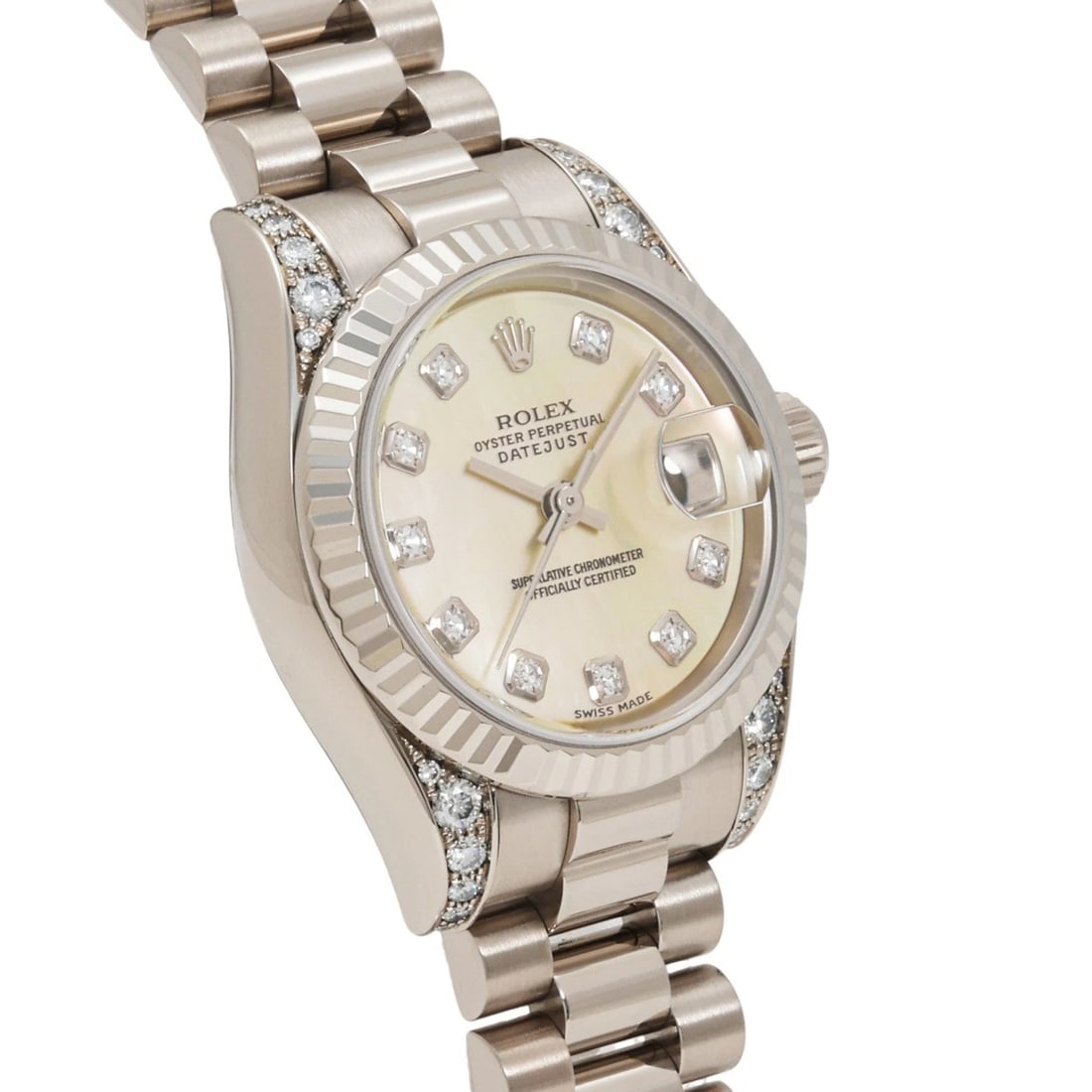 ROLEX DATEJUST YELLOW DIAL WATCH - 3