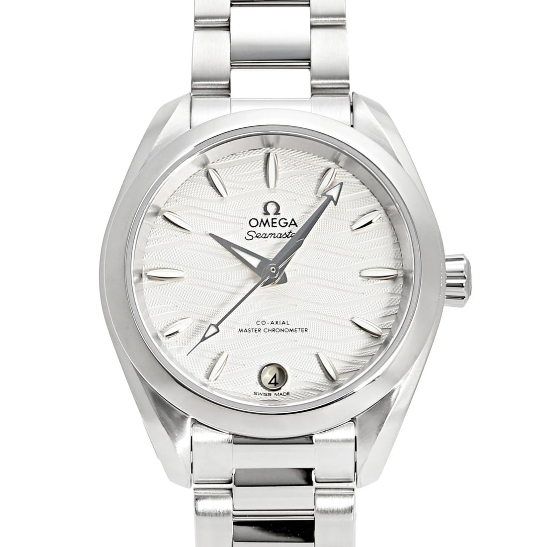 OMEGA SEAMASTER AQUA TERRA SILVER DIAL WATCH: OMEGA Seamaster Aqua Terra Silver Dial Watch Brand: OMEGA Type: Wristwatch Material: SS SS Color: Dial color black Size: Bracelet size: 15.0cm Case size: 34.0mm Accessories: None Accessori