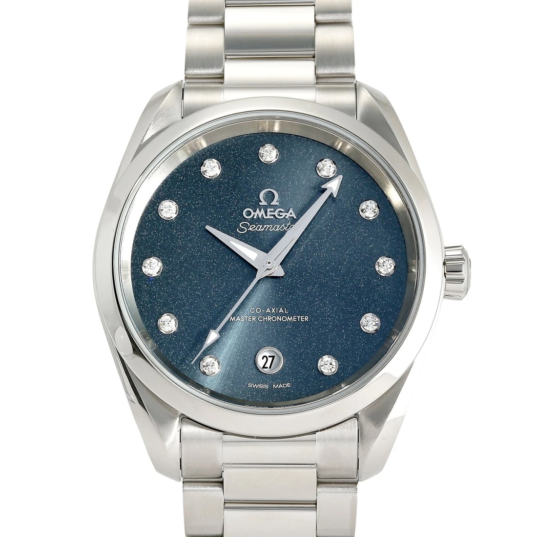 OMEGA SEAMASTER BLUE DIAL WATCH: OMEGA Seamaster blue Dial Watch Brand: OMEGA Type: Wristwatch Material: ss ss Color: Dial color blue Size: Bracelet size: 20.0cm Case size: 38.0mm Accessories: None Accessories Notice: Whe