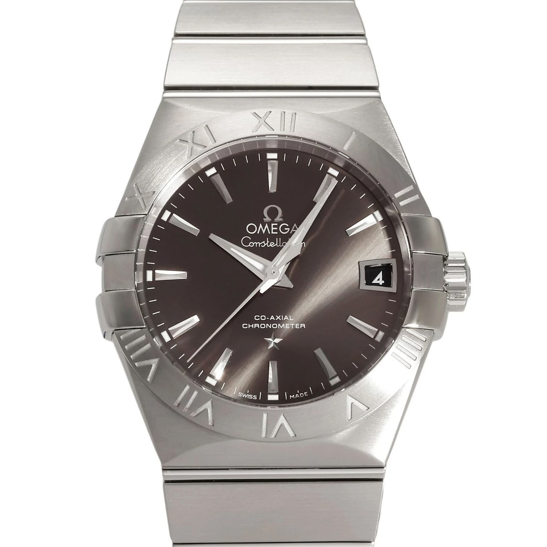 OMEGA CONSTELLATION CO-AXIAL CHRONOMETER GRAY DIAL WATCH: OMEGA Constellation Co-Axial Chronometer gray Dial Watch Brand: OMEGA Type: Wristwatch Material: ss ss Color: Dial color gray Size: Bracelet size: 19.0cm Case size: 38.0mm Accessories: None